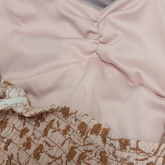 A U W Floral Pink and Mauve Sundress Size XL - Picture 8 of 9